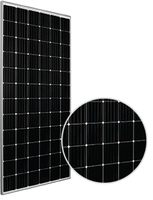 370W Monocrystalline Silicon Solar Module, 5.14W X 72 Cell